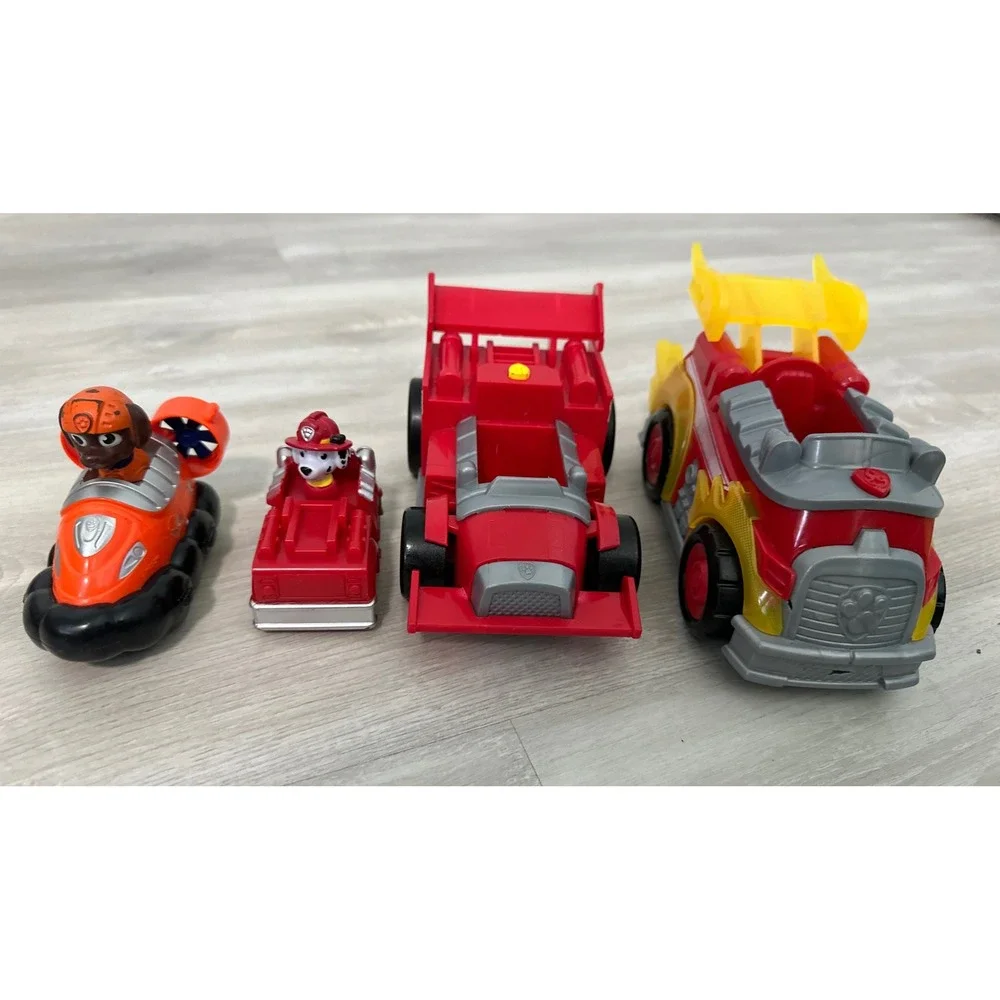 Paw Patrol Marshall Rubble‎ Zuma Vehicle Racer Toy Car Bundle Lot Kids